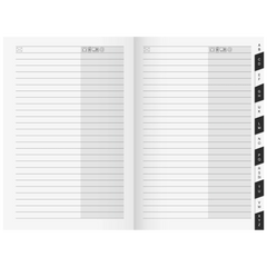 Adress-Registerheft | 13,5×20 cm, Karton, weiß