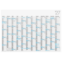 Plakatkalender Mod. 701 02 2027 | 980×680 mm