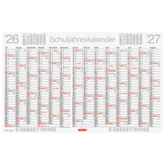 Schuljahreskalender 2026/2027 abwischbar | 75×47 cm