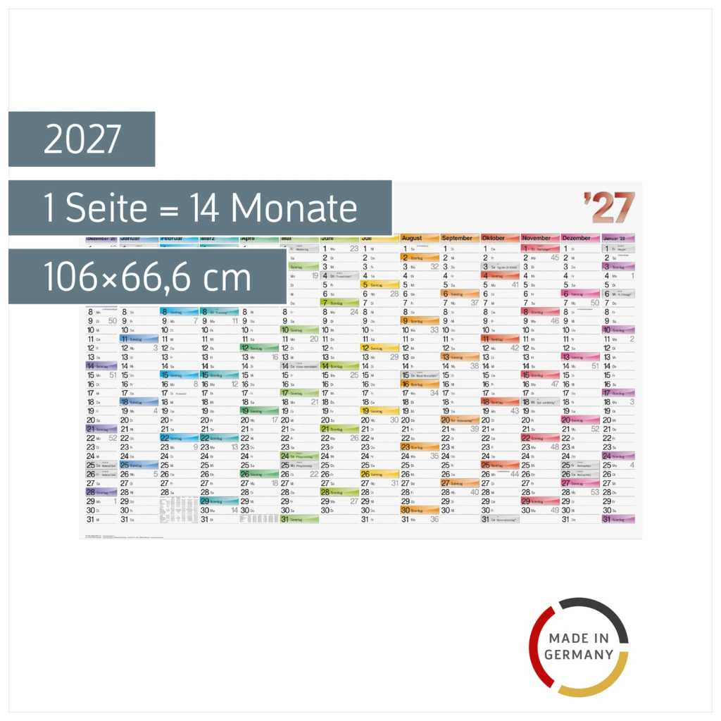 Plakatkalender DATAline 2027 | 106×66,6 cm