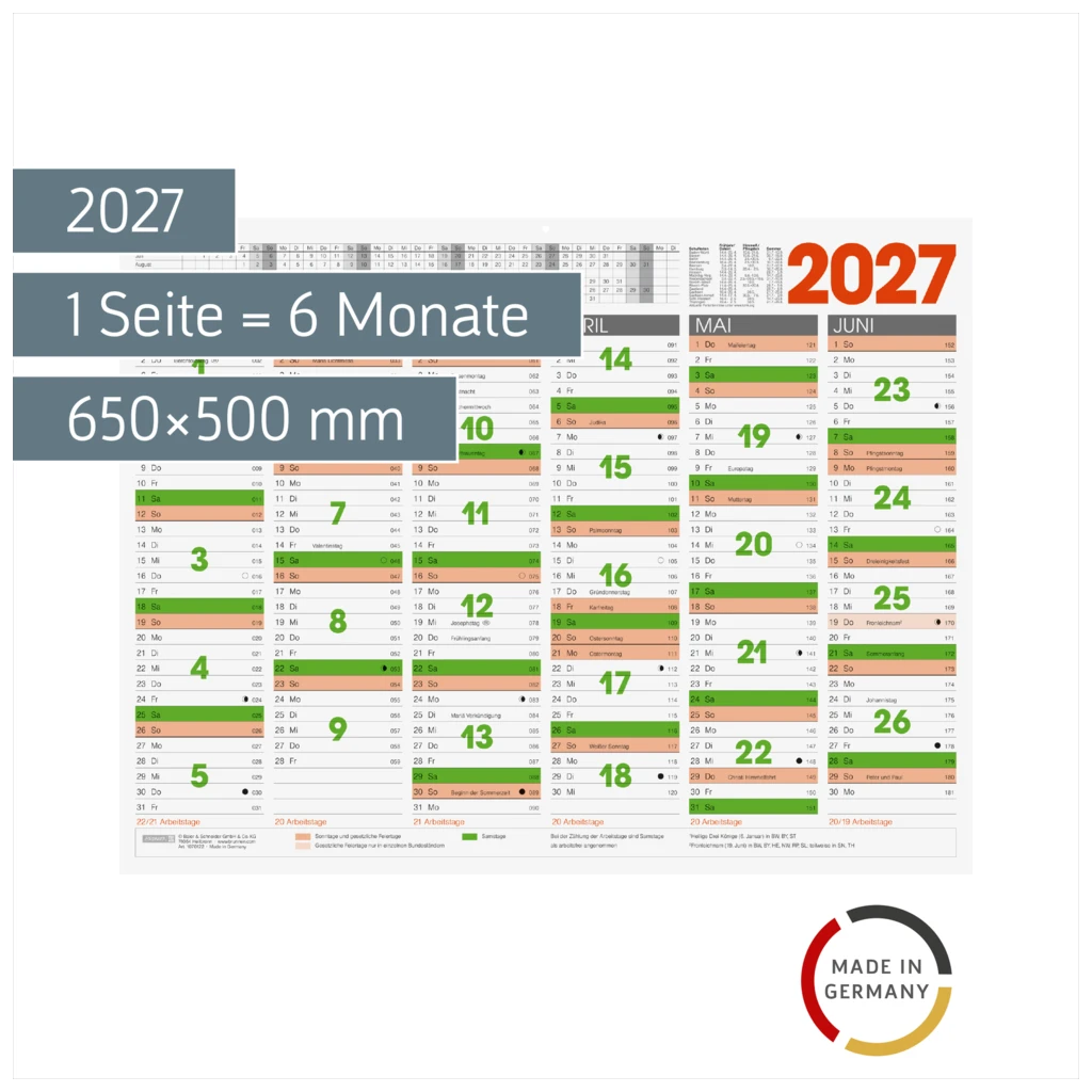 Tafelkalender 2027 XL