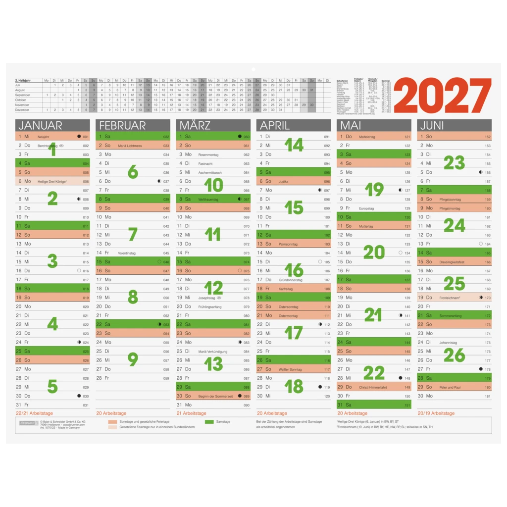 Tafelkalender 2027 XL