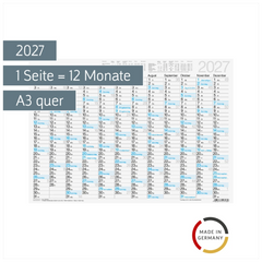 Tafelkalender 2027 | A3 quer