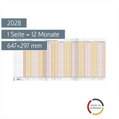 Urlaubsplaner 2028 „Jumbograph“ | 647×297 mm