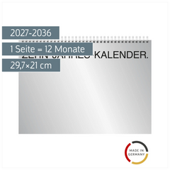 Zehnjahres-Kalender 2027-2036 A4 quer | 29,7×21 cm
