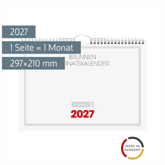 Monatskalender 2027 | 297×210 mm