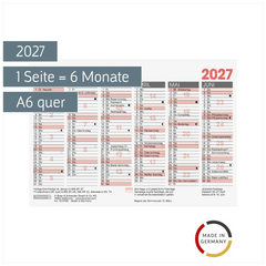 Tafelkalender 2027 | A6 quer