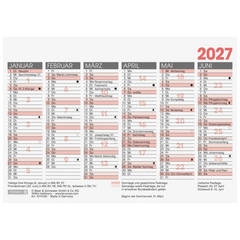 Tafelkalender 2027 | A6 quer
