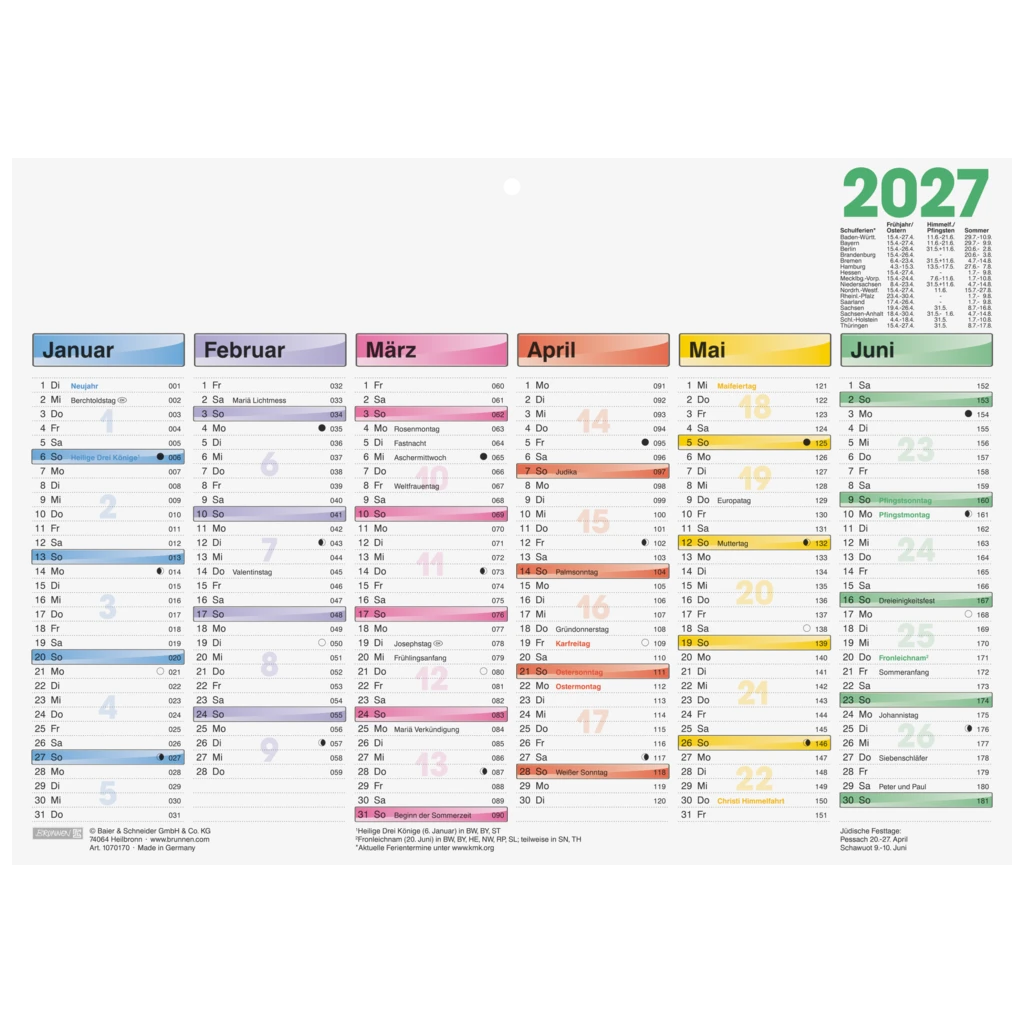 Tafelkalender DATAline 2027 | A4 quer
