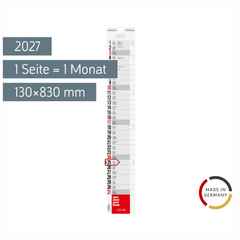 Streifenkalender 2027 | 130×830 mm