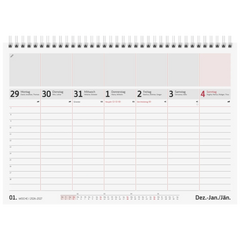 Tischkalender 2027 | 29×20 cm, weiß