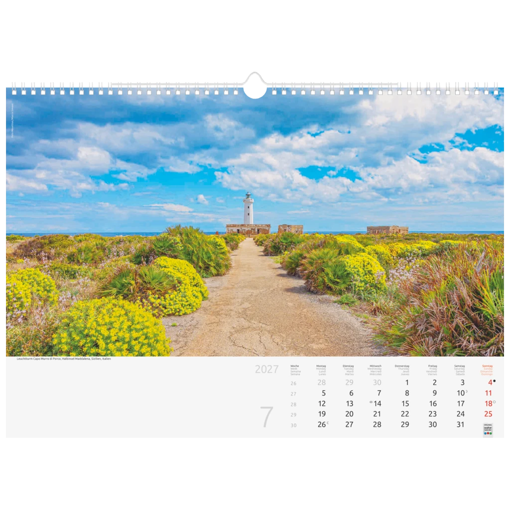Bildkalender 2027 „Reise um die Welt“ | 44×31 cm