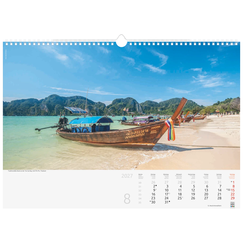 Bildkalender 2027 „Reise um die Welt“ | 44×31 cm