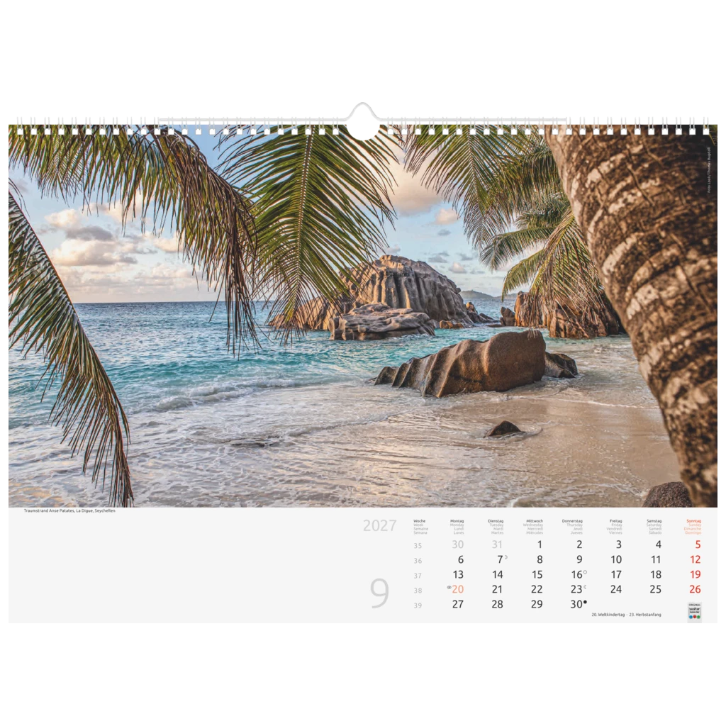 Bildkalender 2027 „Reise um die Welt“ | 44×31 cm