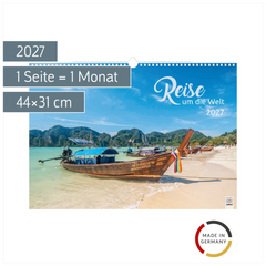 Bildkalender 2027 „Reise um die Welt“ | 44×31 cm