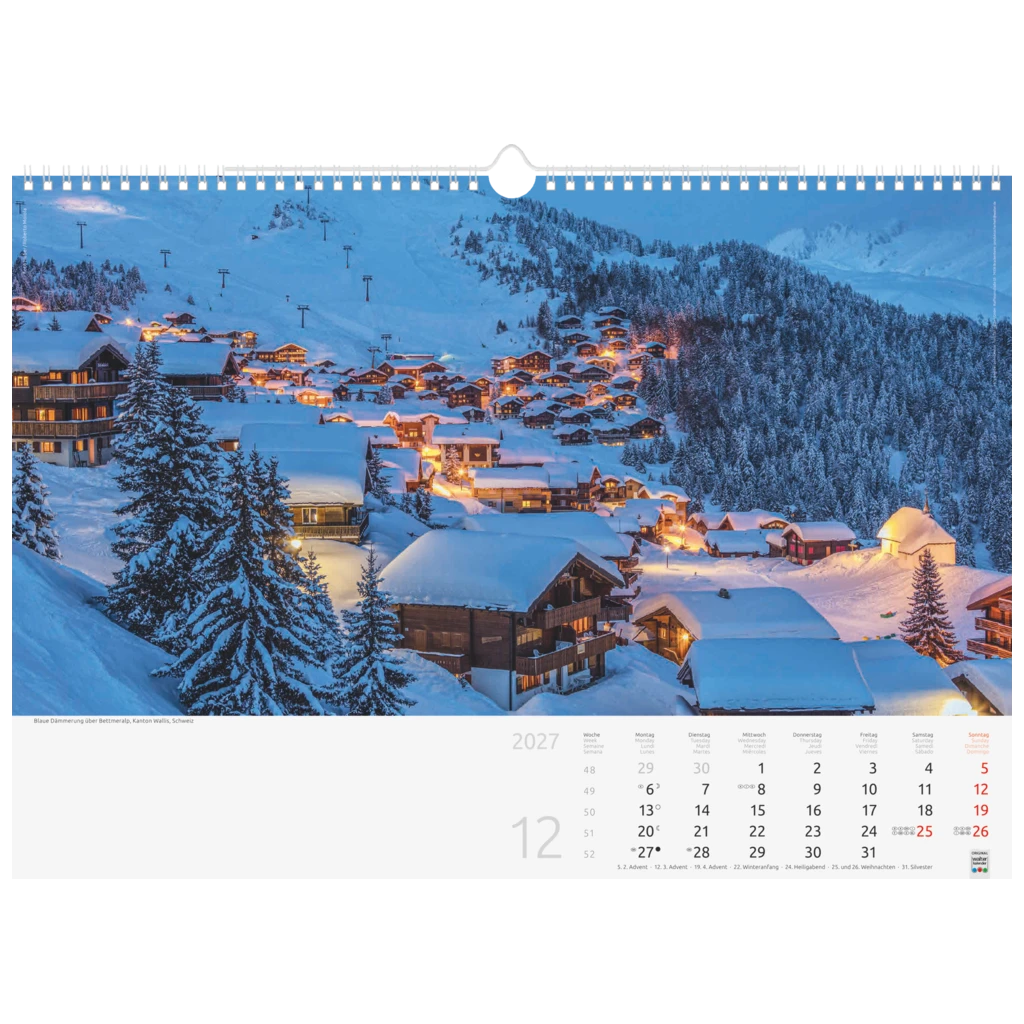 Bildkalender 2027 „Reise um die Welt“ | 44×31 cm