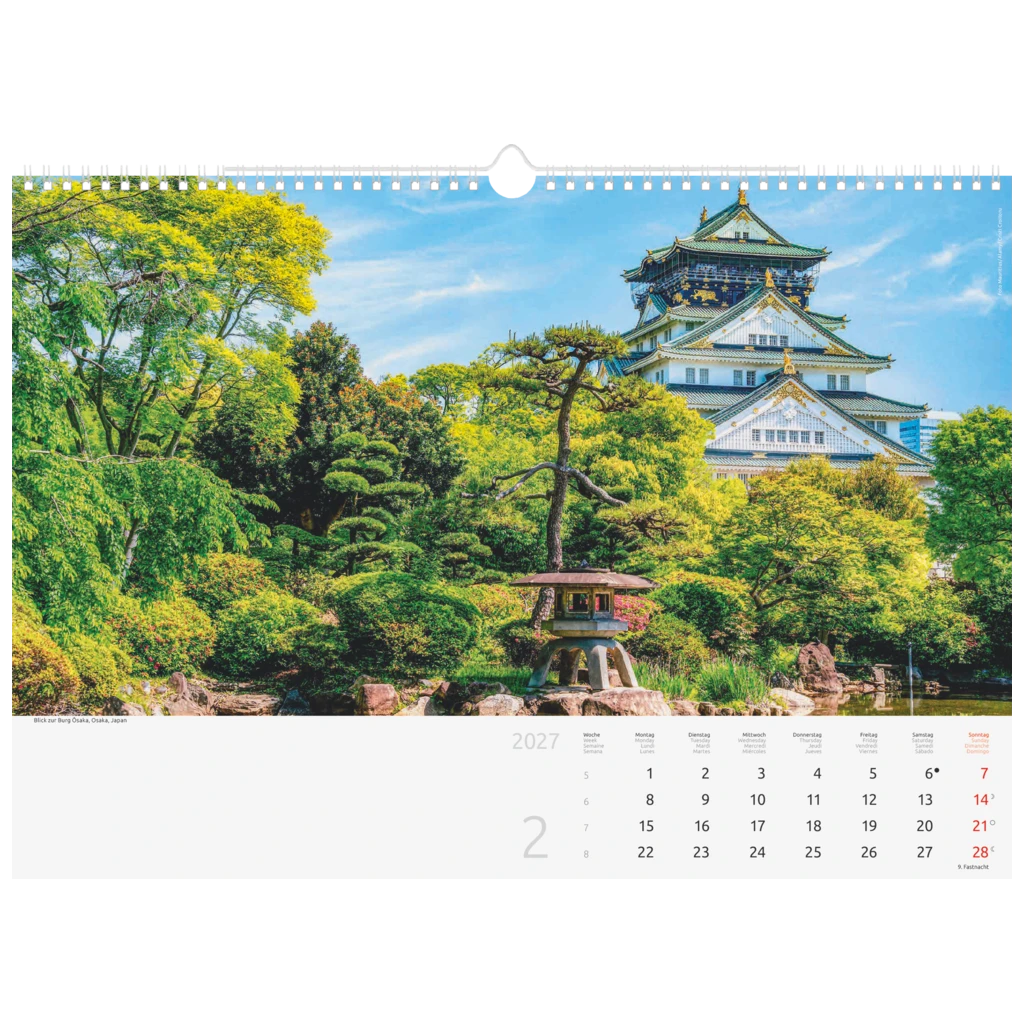 Bildkalender 2027 „Reise um die Welt“ | 44×31 cm