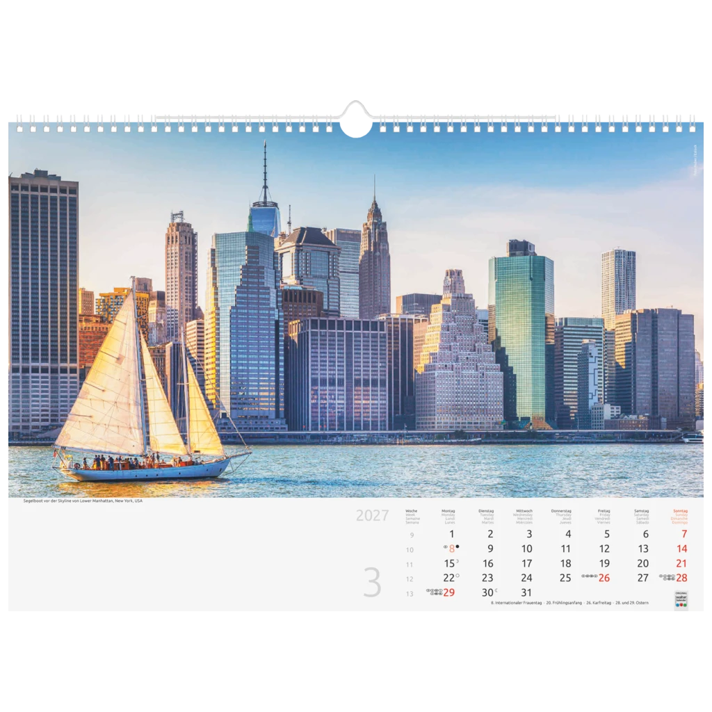 Bildkalender 2027 „Reise um die Welt“ | 44×31 cm