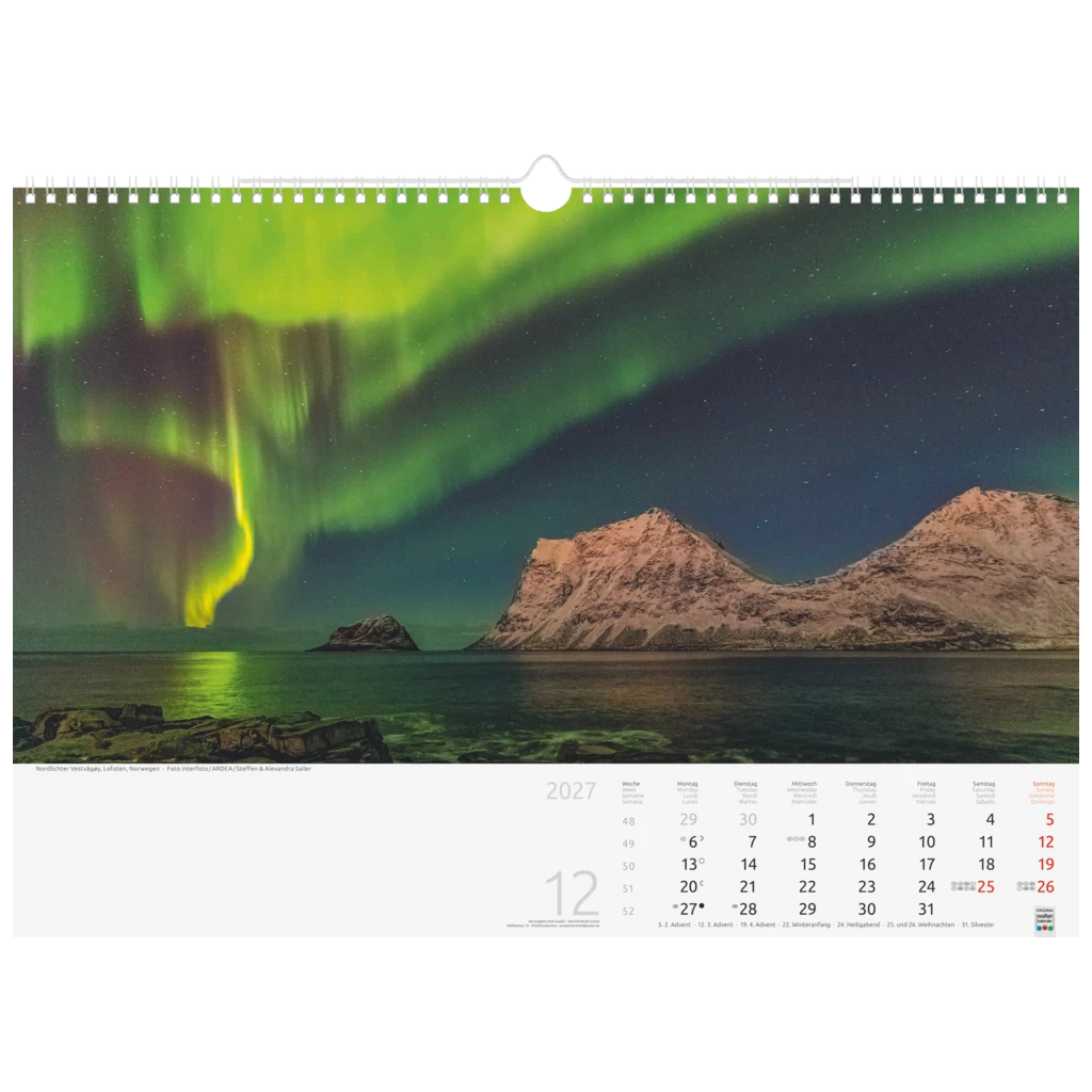 Bildkalender 2027 „Faszination Erde“ | 44×31 cm