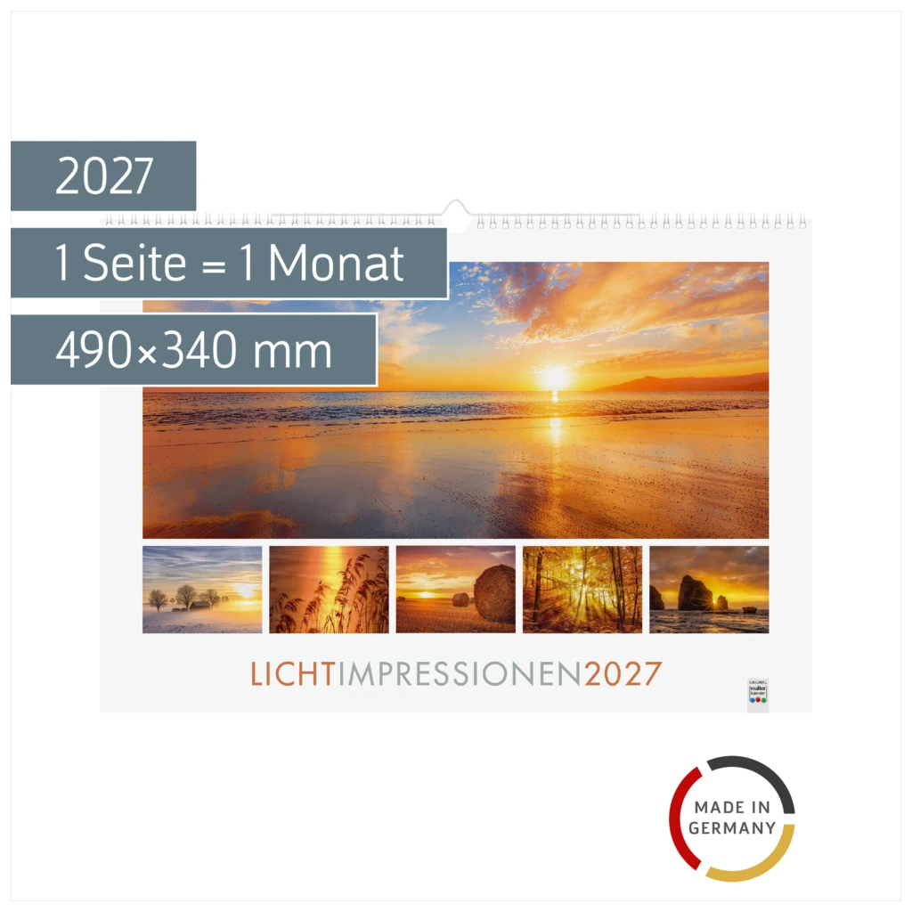 Bildkalender 2027 „Lichtimpressionen“ | 490×340 mm