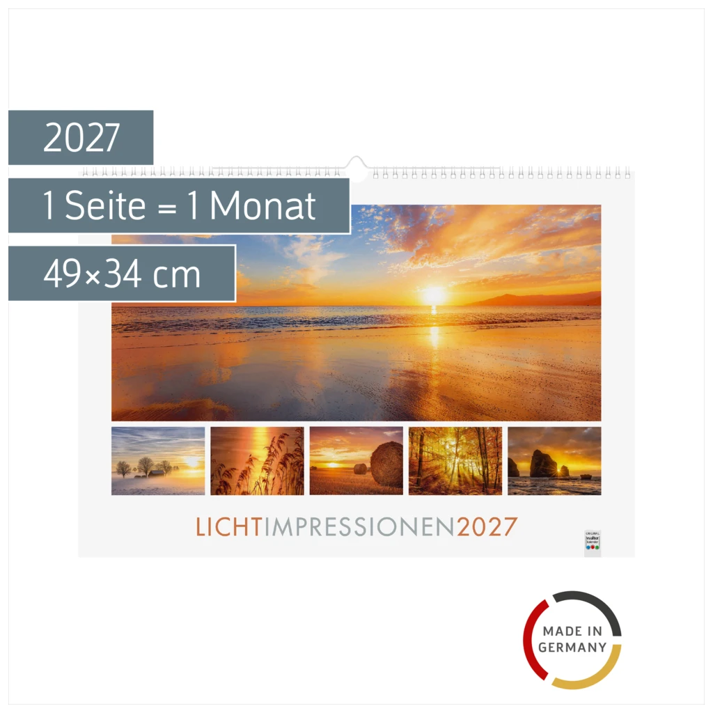 Bildkalender 2027 „Lichtimpressionen“ | 49×34 cm