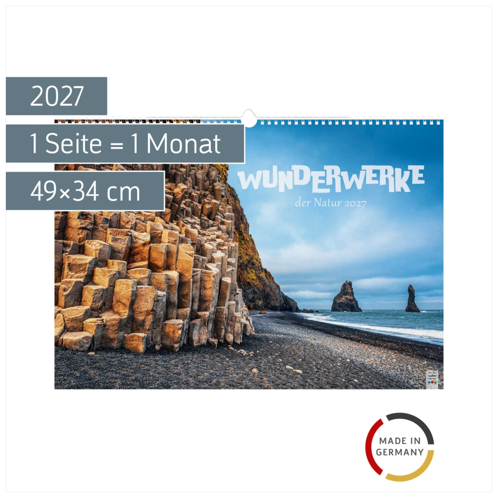 Bildkalender 2027 „Wunderwerke der Natur“ | 49×34 cm