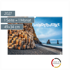 Bildkalender 2027 „Wunderwerke der Natur“ | 49×34 cm