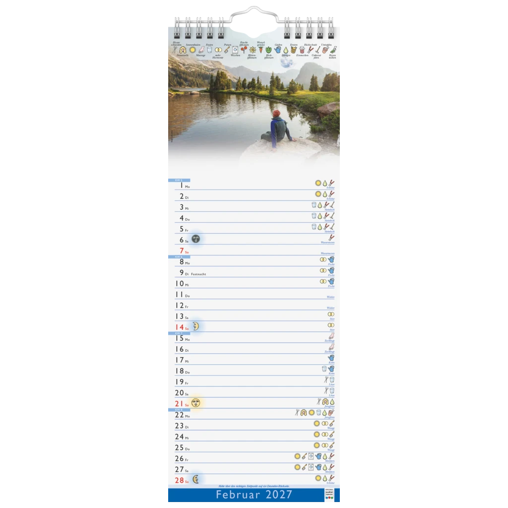 Mond-Kalender 2027 | 15,5×42,8 cm