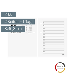 Umlegekalender 2027 | 8×10,8 cm