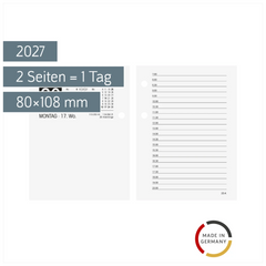 Umlegekalender 2027 | 80×108 mm