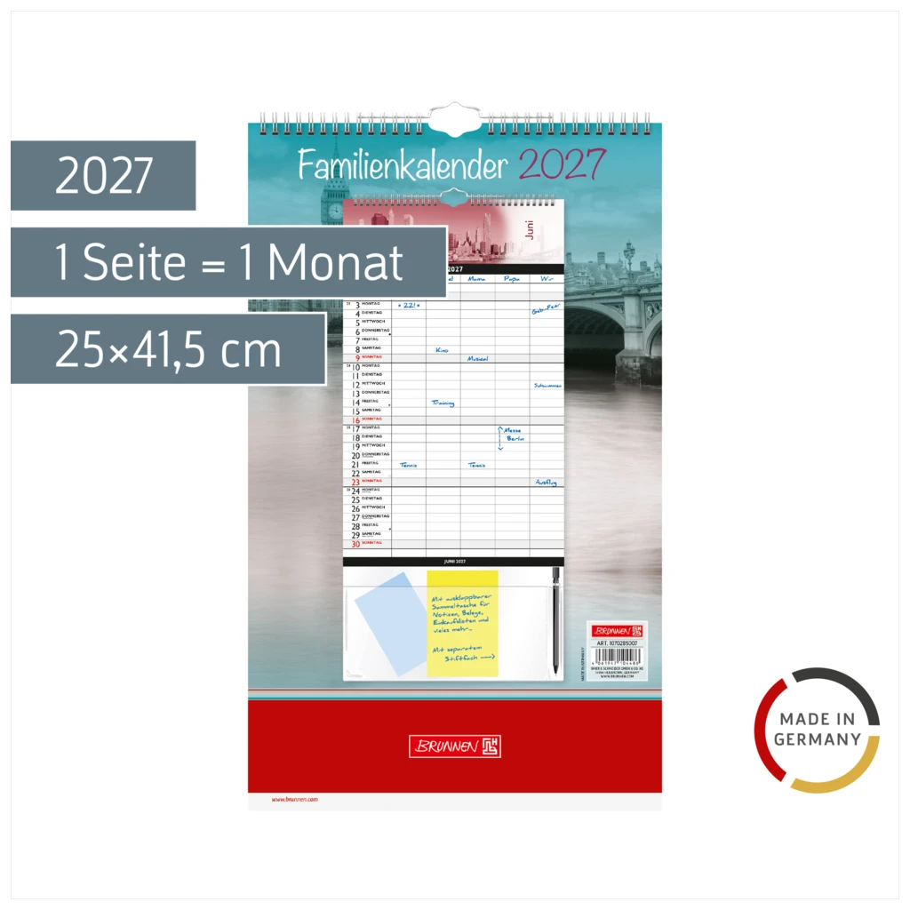 Familienkalender 2027 „Big City“ | 25×41,5 cm