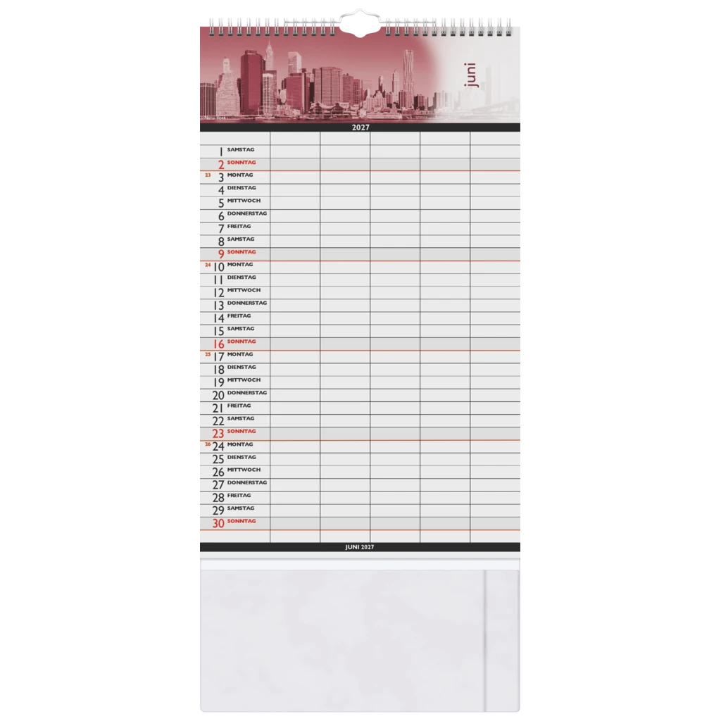 Familienkalender 2027 „Big City“ | 25×41,5 cm