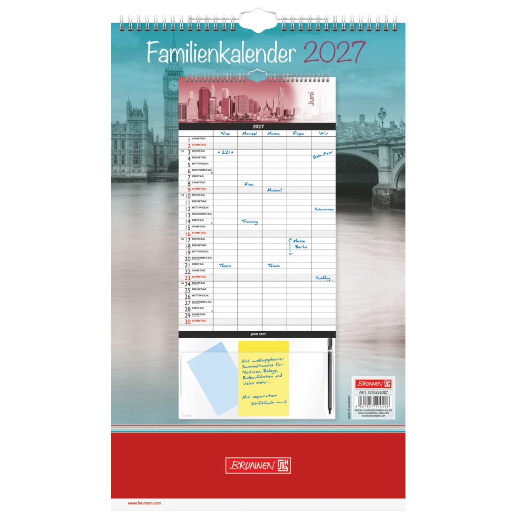 Familienkalender 2027 „Big City“ | 25×41,5 cm