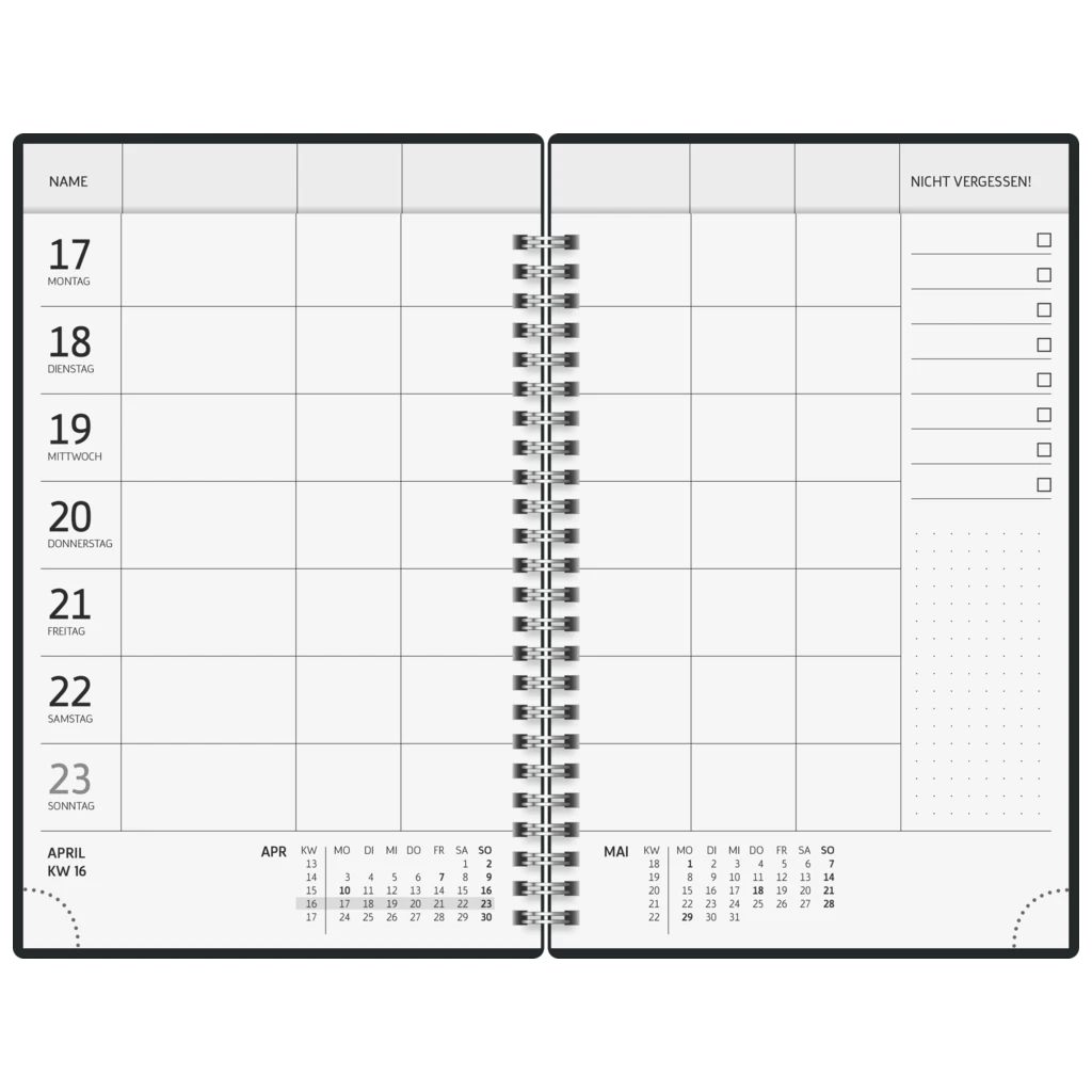 Buchkalender Familienplaner 2027 „Confetti“ | A5, Papier