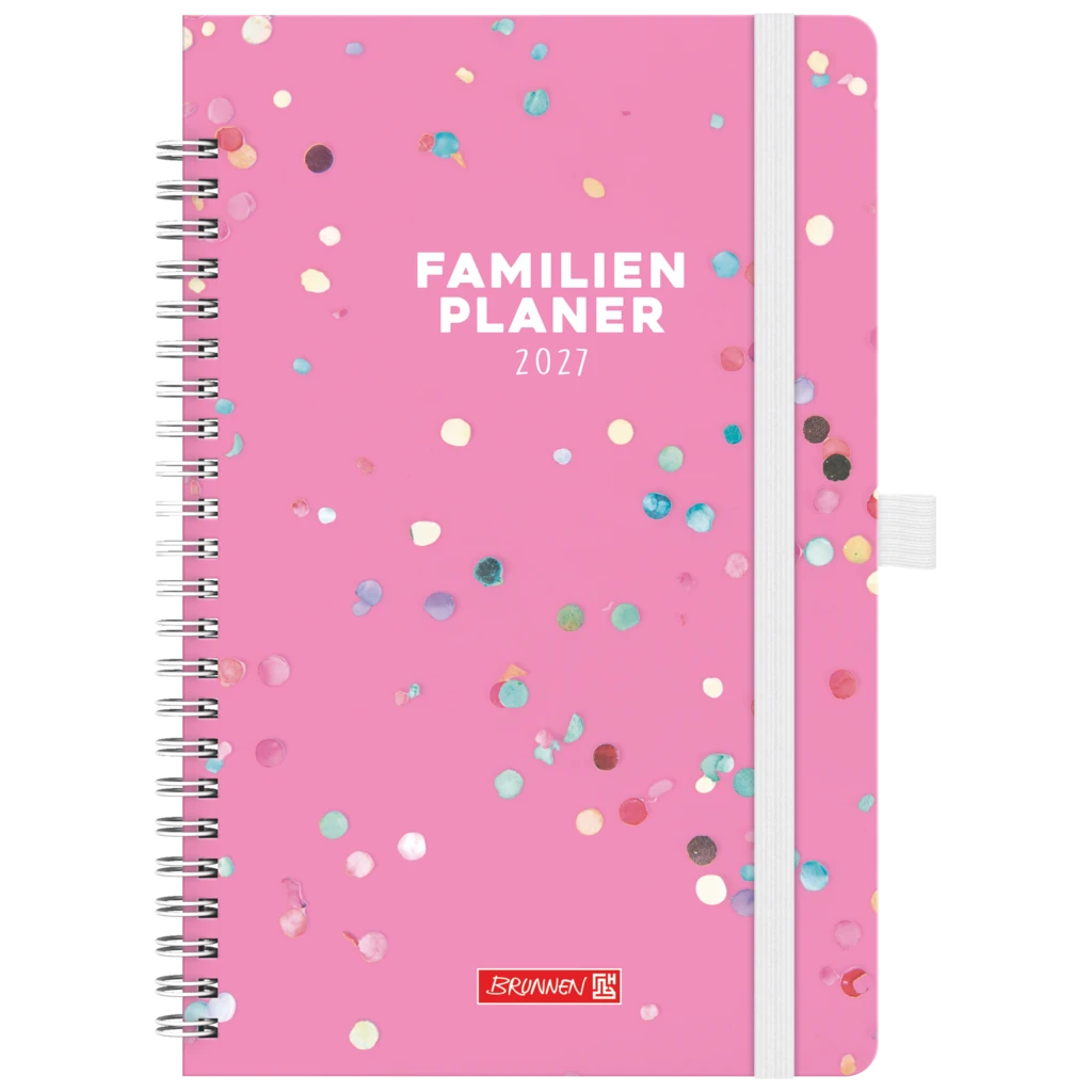 Buchkalender Familienplaner 2027 „Confetti“ | A5, Papier