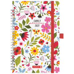 Buchkalender Familienplaner 2027 „Flowers“ | A5, Papier