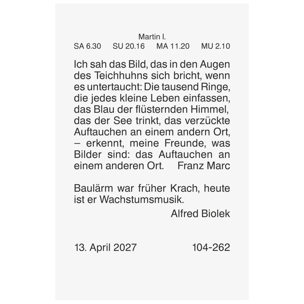 Abreißkalender 2027 Nr. 3 | 5,4×8 cm