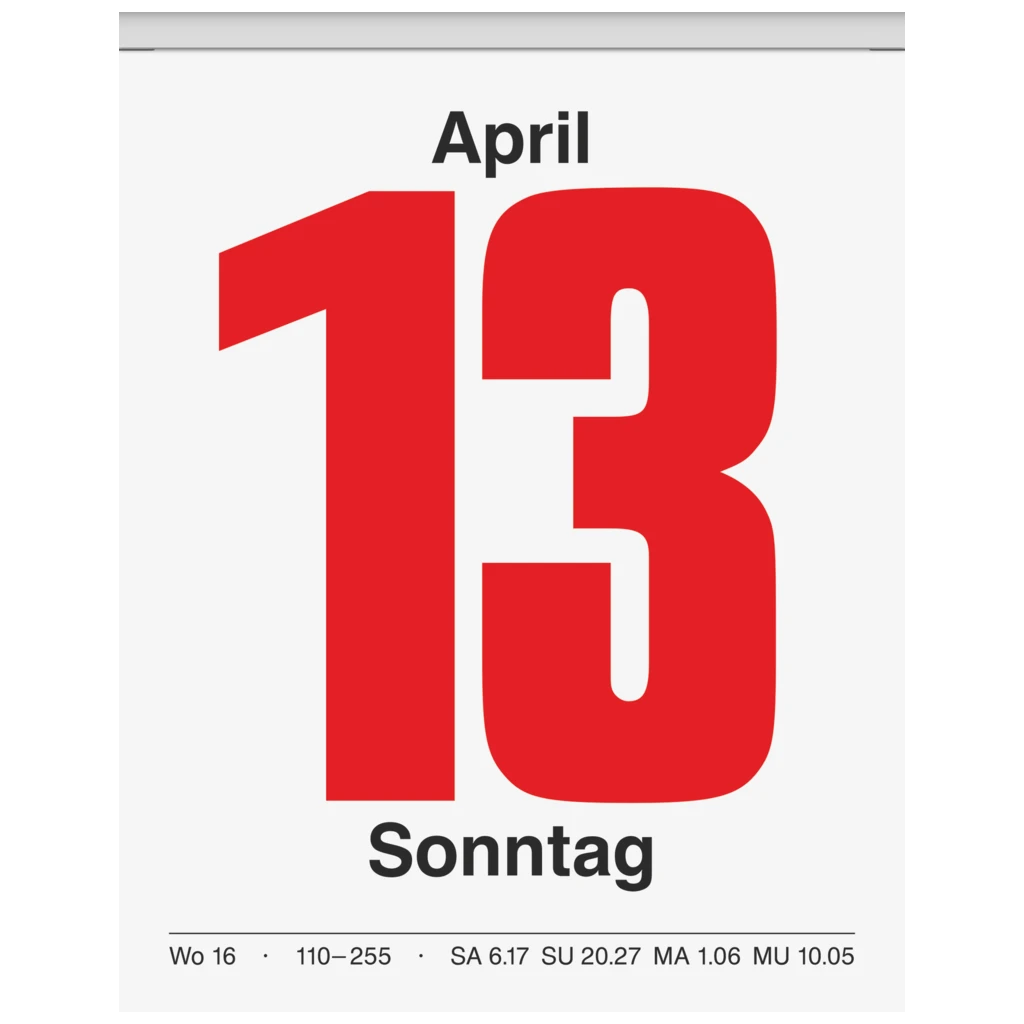 Abreißkalender 2027 Nr. 13 | 9,8×14,2 cm