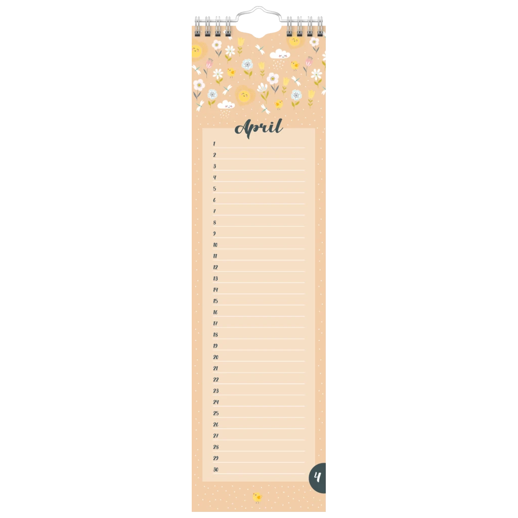 Geburtstagskalender | 9,5×34,5 cm, bunt