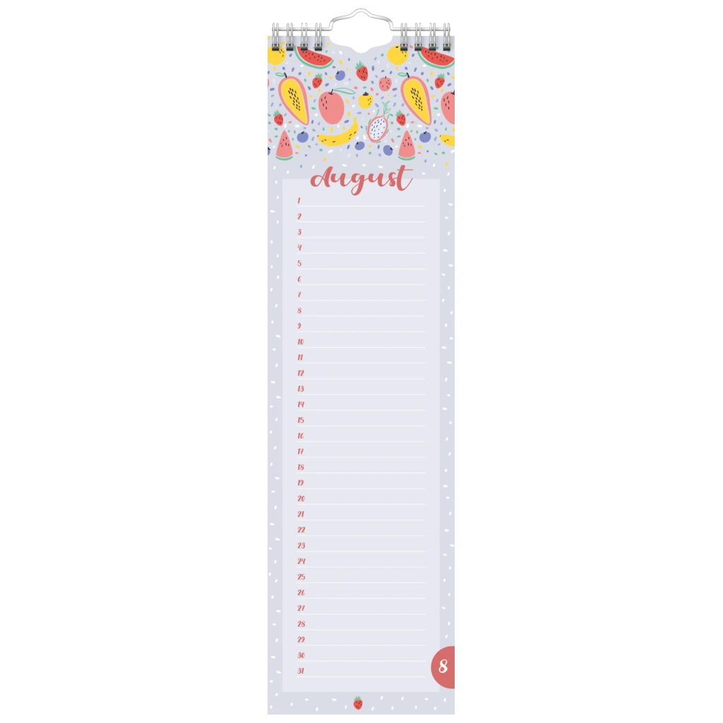 Geburtstagskalender | 9,5×34,5 cm, bunt
