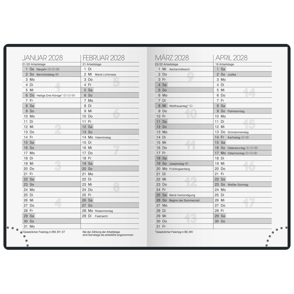 Taschenkalender Mod. 712 2027 | A7, Kunststoff, sortiert