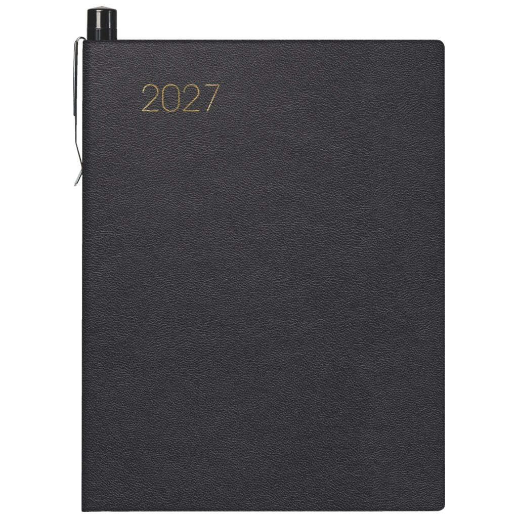 Taschenkalender Mod. 713 2027 | A7, Leder, schwarz