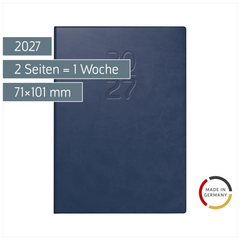 Taschenkalender Mod. 713 2027 | A7, Kunstleder, blau