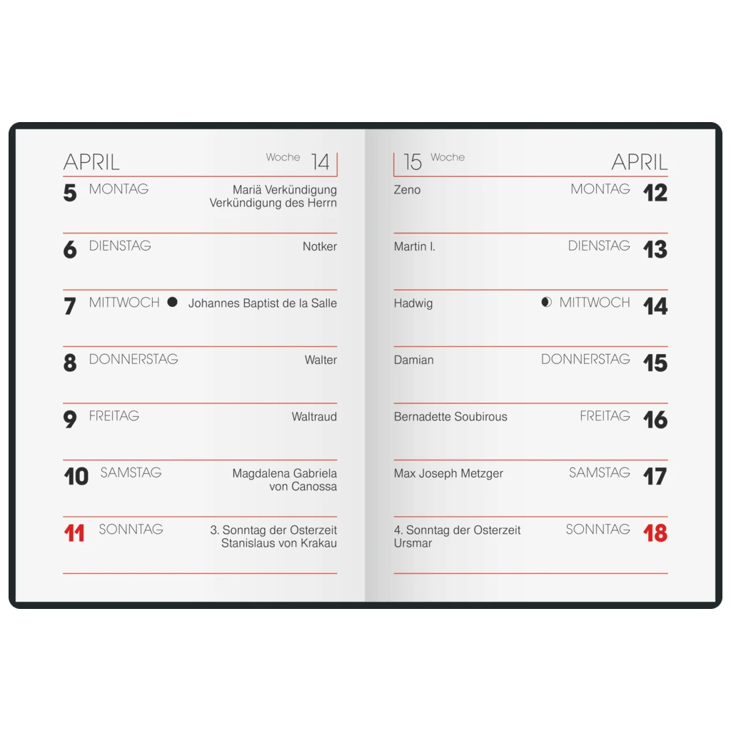 Taschenkalender Mod. 716 2027 | A7, Kunststoff, sortiert
