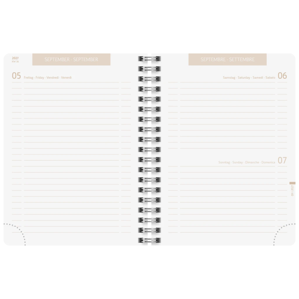 Schülerkalender 2027/2028 „Naturality“ | A6, Textil