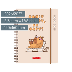 Schülerkalender 2026/2027 „Capy“ | A6, Kunststoff