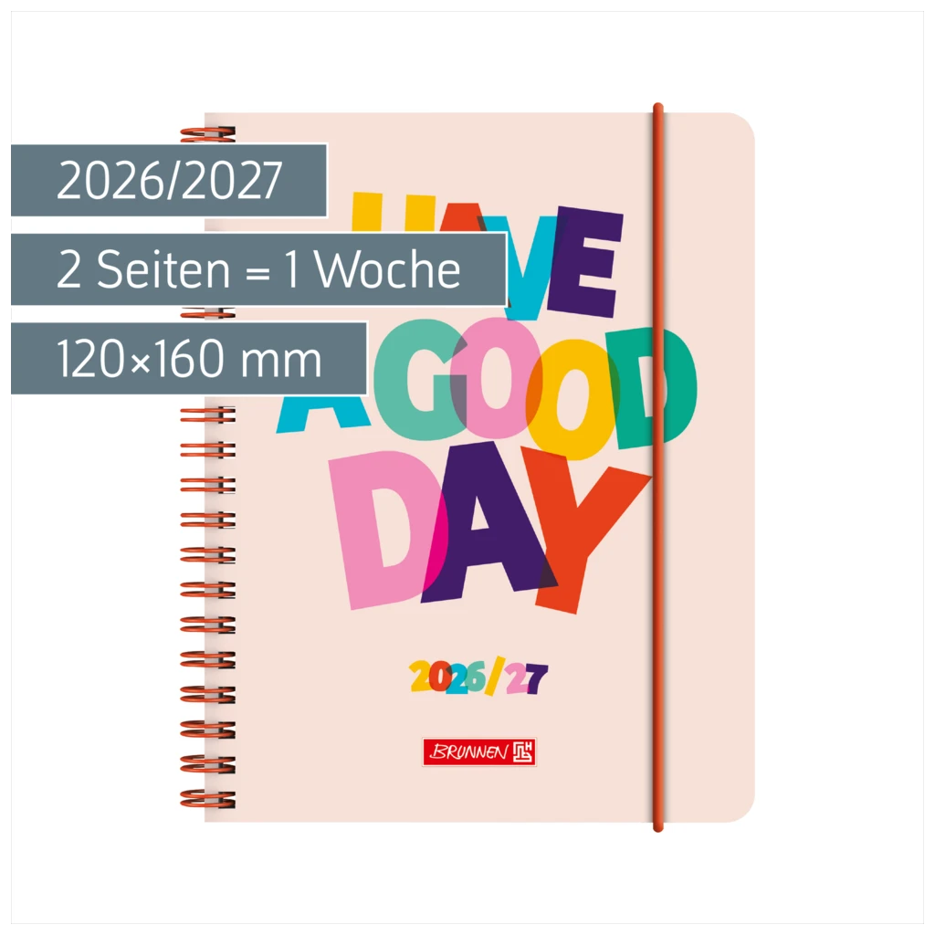 Schülerkalender 2026/2027 „Good Day“ | A6, Kunststoff
