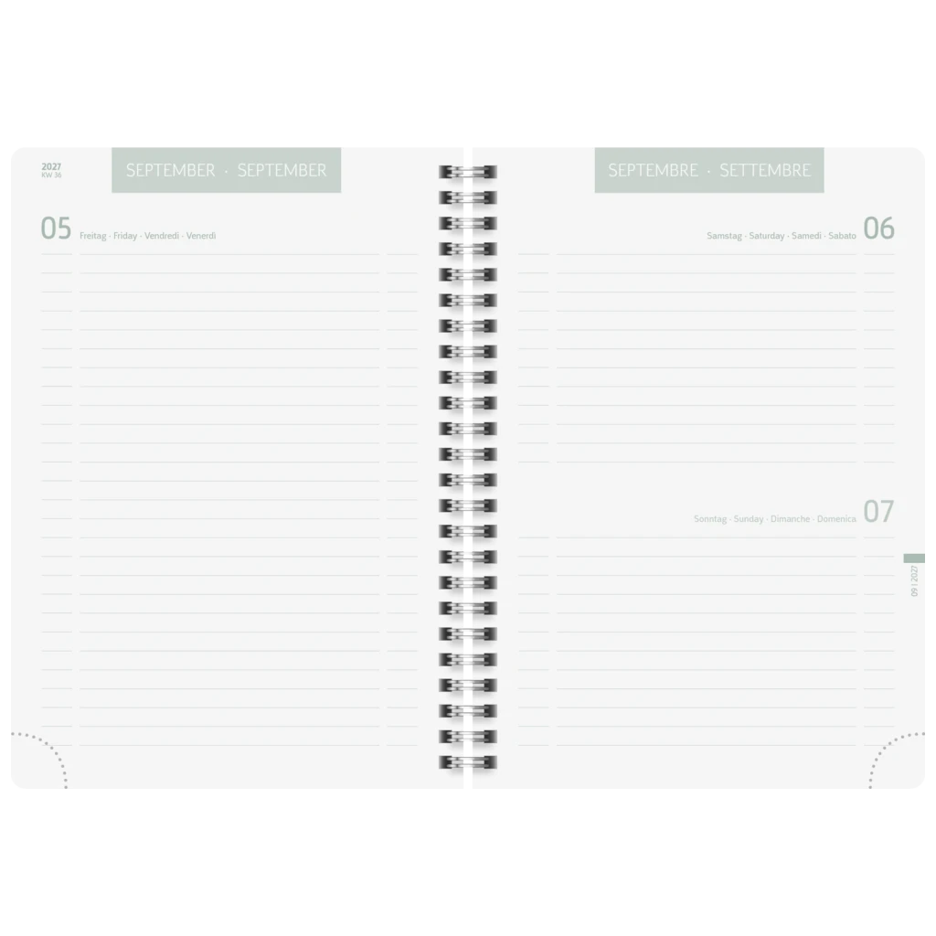 Schülerkalender 2027/2028 „Daisy“ | A5, Kunststoff