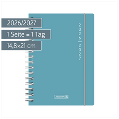 Schülerkalender 2026/2027 „Plain Blue“ | A5, Kunststoff