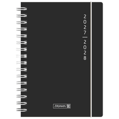Schülerkalender 2027/2028 „Plain Black“ | A5, Kunststoff